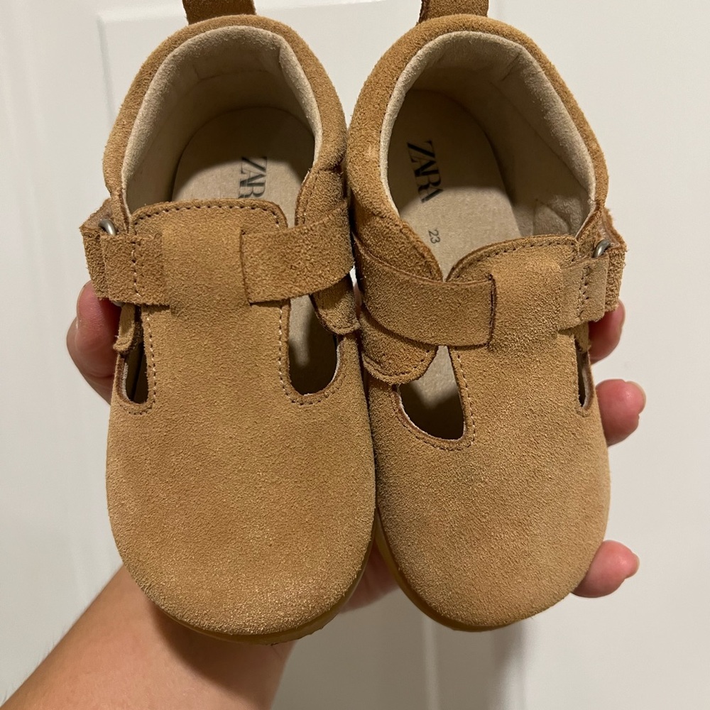 Zara Brown Baby Walker Shoes